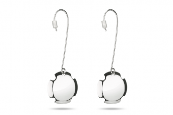 Bouchon Hanging Earrings - Silver earrings, glossy