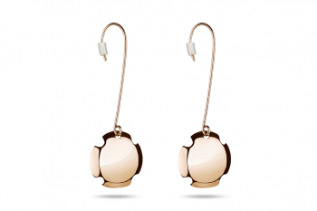 Bouchon Hanging Earrings - Rosé, lesk