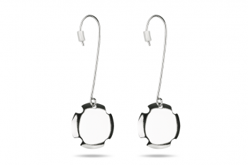 Bouchon Hanging Earrings - Blanc de Blancs, mat