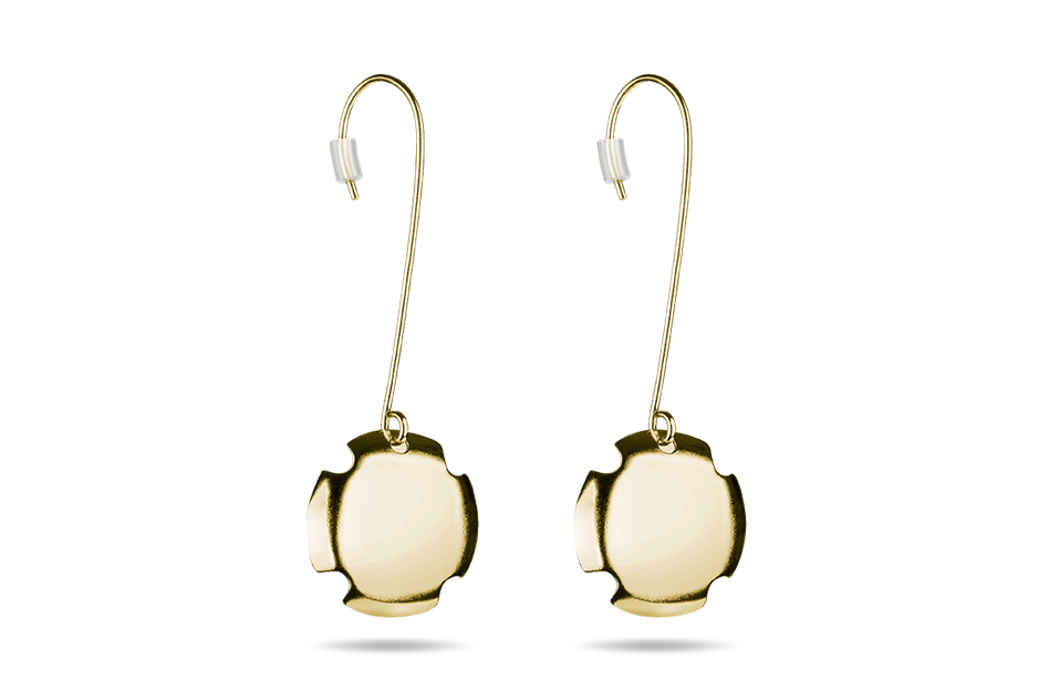 Metal hanging earrings on sale