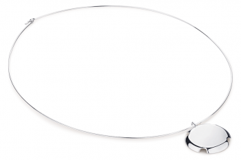 Bouchon Necklace - Silver glossy