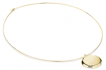 Bouchon Necklace - Gold plated silver necklace,glossy