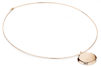 Bouchon Necklace - Rose gold plated silver necklace, glossy