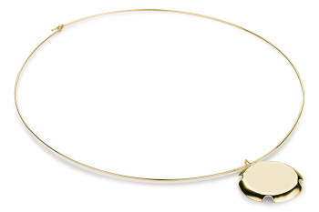 Bouchon Necklace - Gold plated silver necklace, matte