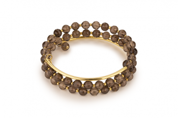 HOLI - dedicated to the desire for HAPPINESS, smoky quartz and gold platted silver