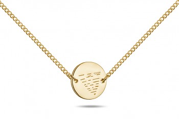 Choker Element VODA - stříbrný náhrdelník pozlacený, lesk