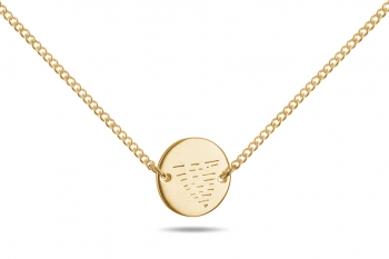 Element WATER Choker - gold plated silver, matte