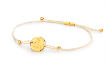 Element AIR - silver bracelet gold plated, glossy